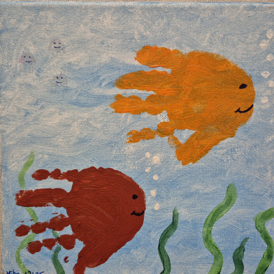 Jedes Kind hat sein Handabdruckbild