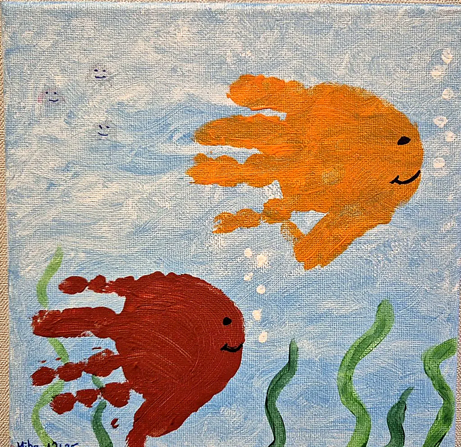 Kinder-Handabdruck als Krebs