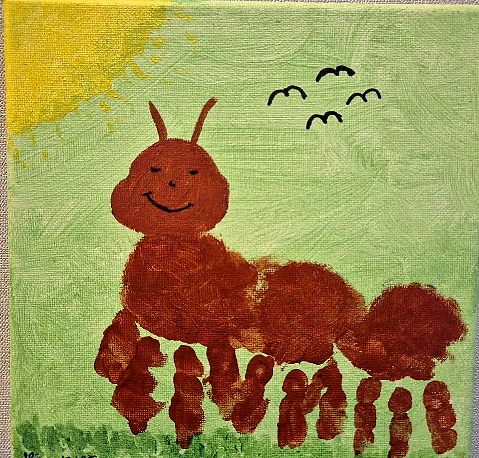 Kinderkunst: Kuh auf der Weide